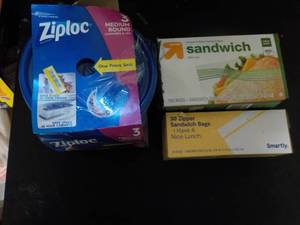 lot 53 image: Ziploc Storage Containers and 2 Box...