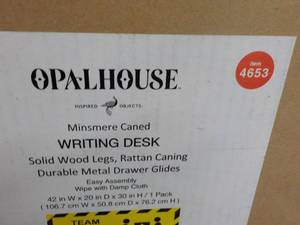 lot 2 image: Opal House Minsmere Caned Writing D...