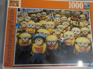 lot 91 image: 1000 pc Ravens burger Puzzle...