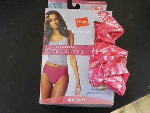 lot 123 image: 4 Hanes Womens size 8XL Underwear...