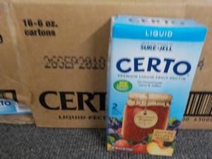 lot 222 image: Case of 16 - 6 oz Cartons Certo Pre...