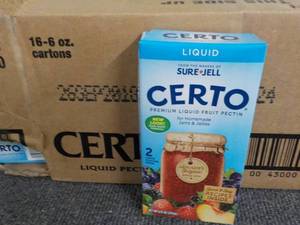 lot 224 image: Case of 16 - 6 oz Cartons Certo Pre...