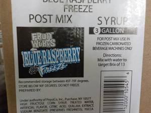 lot 226 image: 3 Gallon Blue Raspberry Freeze Post...