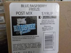 lot 228 image: 3 Gallon Blue Raspberry Freeze Post...