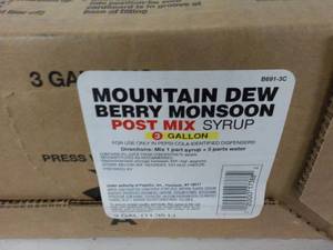 lot 247 image: 3 Gallon Mountain Dew Berry Monsoon...