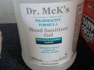lot 250 image: 1 Gallon Dr Mcks Hand Sanitizer Ge...
