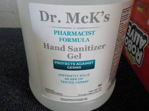 lot 251 image: 1 Gallon Dr Mcks Hand Sanitizer Ge...