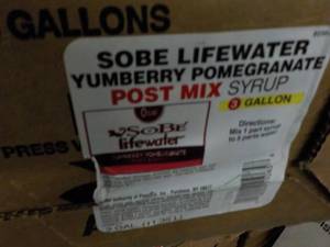 lot 265 image: 3 Gallon Sobe Lifewater Yumberry Po...