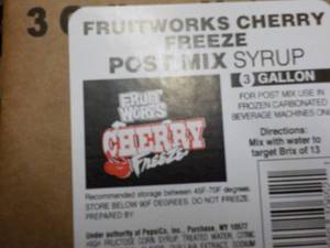lot 275 image: 3 Gallon Fruitworks Cherry Freeze P...