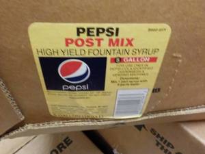 lot 277 image: 5 Gallon Pepsi Post Mix Syrup...