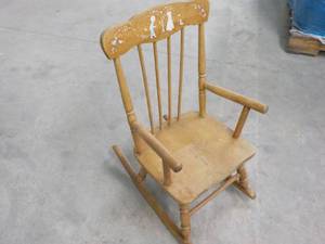 lot 343 image: Childs Wood Rocker...
