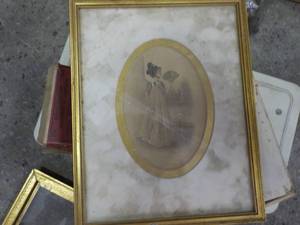 lot 356 image: Vintage Pictures and Frames in a Co...