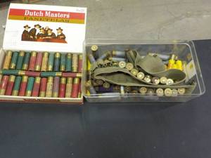 lot 372 image: Shells and Belt in a Cigar Box...