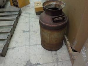 lot 385 image: Rusty Milk Can 24 High...