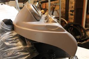 lot 6 image: New Old Stock Crestliner dashboard with switches and fuse panel.