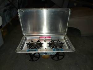 lot 54 image: Propane grill, designed for boat or camperrv.