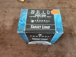 Box 25 Federal 20 Ga. 2-12 #7-12 Shot Shells