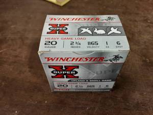 Box 25 Winchester 20Ga. 2-34 #6 Shot Shells