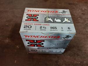 Box 25 Winchester 20Ga. 2-34 #6 Shot Shells