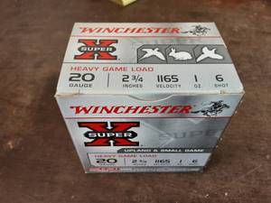 Box 25 Winchester 20Ga. 2-34 #6 Shot Shells