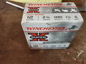 Box 25 Winchester 12 Ga. 2-34 #6 Shot Shells High Brass