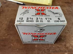 Box 25 Winchester 12 Ga. 2-34 #6 Shot Shells