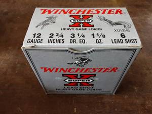 Box 25 Winchester 12 Ga. 2-34 #6 Shot Shells
