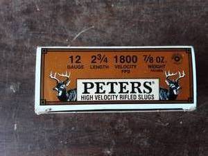 Box 10 Peters 12 Ga. 2-34 Rifle Slugs