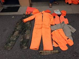 Lot Of Blaze Orange Hunting Clothes Size Medium
