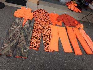 Lot Of Blaze Orange Hunting Clothes Size XL