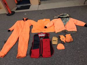 Lot Of Blaze Orange Hunting Clothes Size 2XL