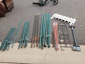 Fence Posts, Marking Sticks, Picket Fence Sections