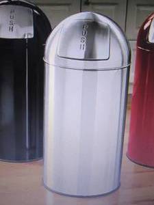 lot 3 image: 13-Gal. Stainless Steel Trash Can o...