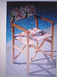 lot 15 image: Directors Folding Chair open box R...