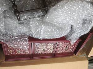 lot 18 image: Embossed Floral Cabinet out of box,...