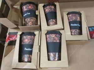 lot 203 image: 5 Frankie Cups Bamboo Travel Cups...