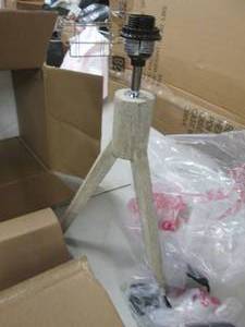 lot 226 image: Pottery Barn Tripod Lamp Retail $79...