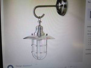 lot 227 image: Pottery Barn Nickel Fisherman Sconc...