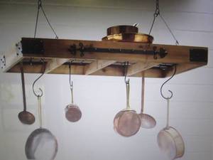 lot 244 image: Pot Rack open box Retail $129.99 37...