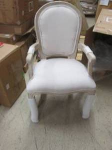 lot 311 image: Camellia Upholstered Chair in White...