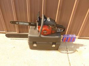 Craftsman 16 gas chainsaw. Lightly used. Tested & works. As shown.