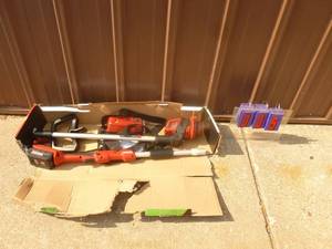Craftsman 24 volt cordless weed trimmer. Lightly used. Tested & works. As shown.
