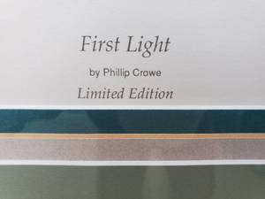 lot 1 image: First Light by Philip Crowe Limited Edition