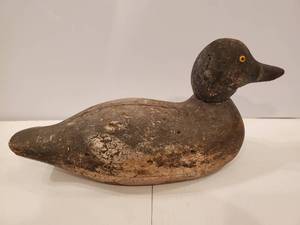 lot 35 image: Mason (Scaup Bluebill) Wooden Duck Decoy