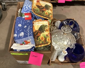 lot 74 image: Glassware & Linens