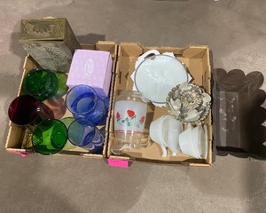 lot 62 image: Glass Items and Music Box