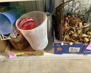 lot 118 image: Storage Lot & Metal Decor