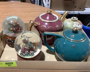 lot 81 image: Snow Globes & Teapots