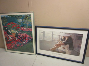 lot 160 image: ARTIST STEVE HANKS PRINT, FROM THE LESLIE LEVY GALLERY, SCOTTSDALE, AZ, FLOWER PRINT, FRAMED
