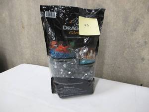 14 in. 10 lb. Black Reflective Tempered Fire Glass